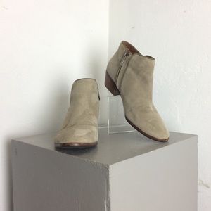 SAM EDELMAN | PETTY | grey suede booties 7.5